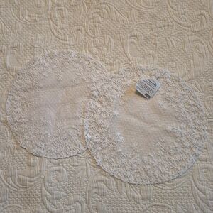 Heritage Lace 2 New 12 inch blossom round doily NEW